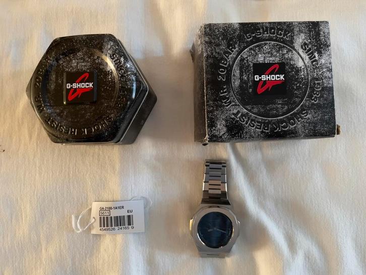 Casio G-shock GA-2100-1A1ER, Sieraden, Tassen en Uiterlijk, Horloges | Heren, Gebruikt, Polshorloge, Casio, Staal, Staal, Ophalen of Verzenden