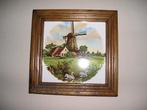 Hollands tafereel tegeltje met houten lijst, Antiek en Kunst, Antiek | Wandborden en Tegels, Ophalen