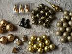 Kerstballen  compleet goud  panter tijger glitter met piek, Ophalen of Verzenden