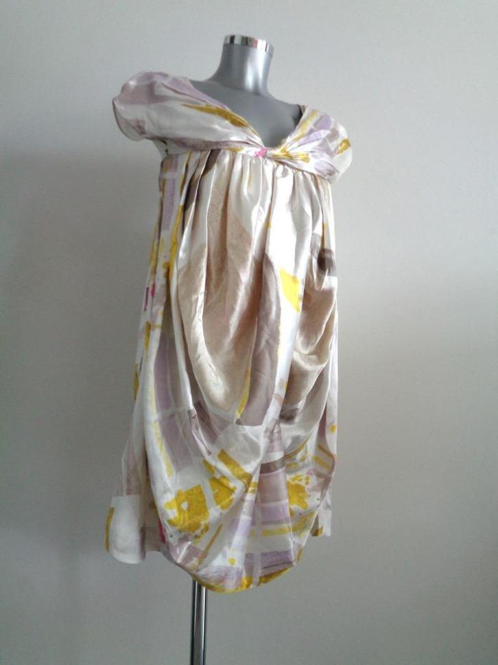 Tony Cohen 100% zijden jurk small origineel en NIEUW, Kleding | Dames, Jurken, Nieuw, Maat 36 (S), Knielengte, Verzenden