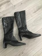 Zwarte leren laars van soft en light (makro)maat 38, Kleding | Dames, Ophalen of Verzenden, Nieuw, Zwart, Hoge laarzen