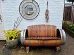 Barrel Bankje - Handgemaakt, Tuin en Terras, Ophalen, Gebruikt, Hout