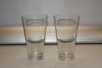 2 nespresso latte glazen 14 cm hoog 8 cm dia (279), Huis en Inrichting, Keuken | Servies, Glas of Glazen, Gebruikt, Ophalen of Verzenden