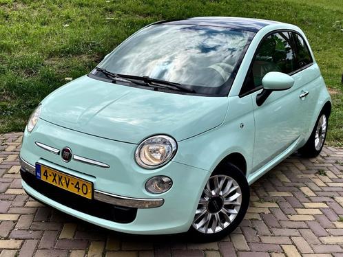 Fiat 500 0.9 Twinair Turbo 2014 Lattementa groen 1e Eigenaar, Auto's, Fiat, Bedrijf, ABS, Airbags, Airconditioning, Bluetooth