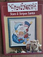 Borduurpatroon stars en stripes santa, Ophalen of Verzenden, Zo goed als nieuw, Handborduren, Patroon