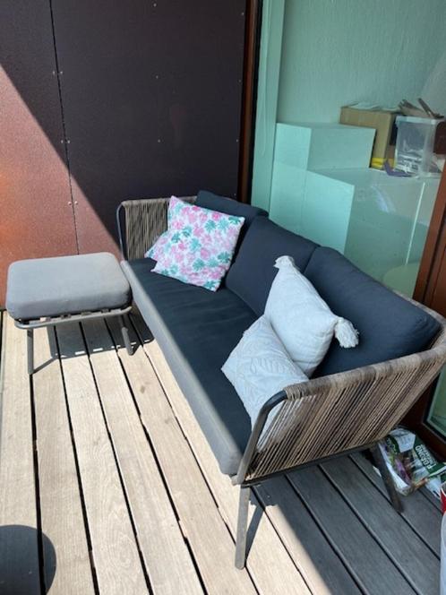 Tuinbank set, Tuin en Terras, Tuinsets en Loungesets, Gebruikt, Tuinset, Rotan, 3 zitplaatsen, Bank, Ophalen