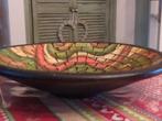 Wereld winkel mozaïek schaal uit Indonesië, Huis en Inrichting, Woonaccessoires | Schalen en Manden, Ophalen of Verzenden, Rond