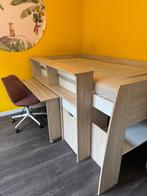 Halfhoogslaper incl. Bureau met stoel, Huis en Inrichting, Ophalen, Met plank(en), Gebruikt, 75 cm of meer