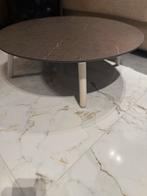 Ronde Salontafel Marmerlook, Ophalen, Rond, 50 tot 100 cm, Zo goed als nieuw