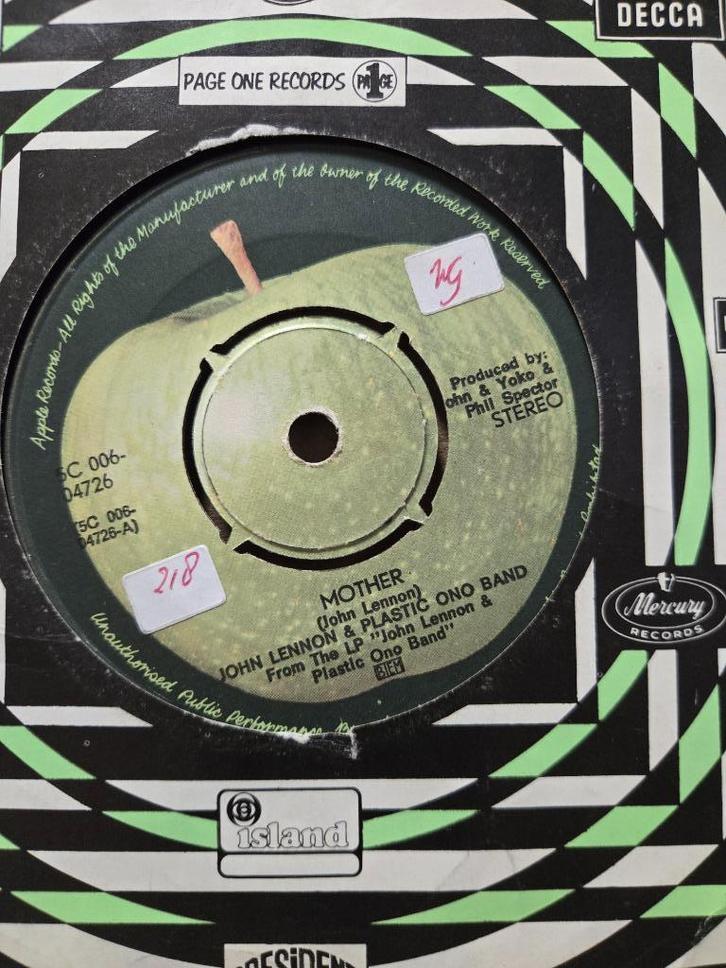 John Lennon - Mother, Cd's en Dvd's, Vinyl Singles, Gebruikt, Single, Pop, 7 inch, Ophalen of Verzenden