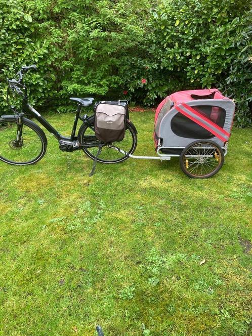 hondenfietskar, Fietsen en Brommers, Fietsaccessoires | Aanhangers en Karren, Gebruikt, Hondenkar, 20 tot 40 kg, Opvouwbaar, Ophalen