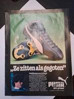 Oude reklame Diego Maradona / Puma begin jaren '80, Ophalen of Verzenden, Gebruikt, Poster, Plaatje of Sticker