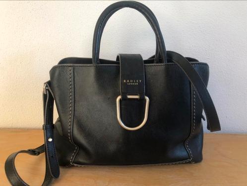 Design leren tas, Sieraden, Tassen en Uiterlijk, Tassen | Damestassen, Zo goed als nieuw, Handtas, Zwart, Ophalen of Verzenden
