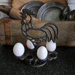 Landelijk gietijzeren eierrekje voor 8 eieren haan *Etage3*, ., Ophalen of Verzenden, Zo goed als nieuw, .