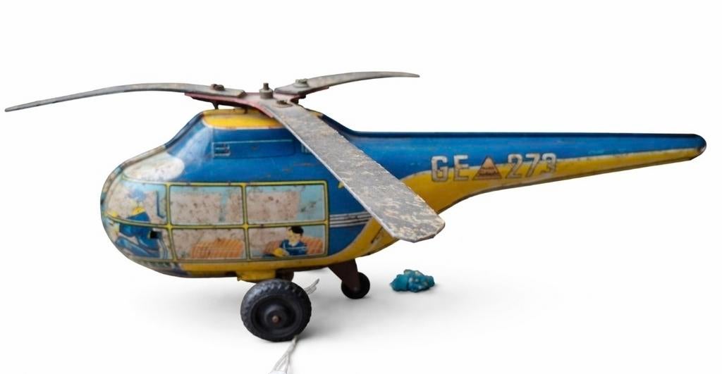 Vintage blikken speelgoedhelikopter – HAJI Made in Japan – w, Antiek en Kunst, Antiek | Speelgoed, Ophalen of Verzenden