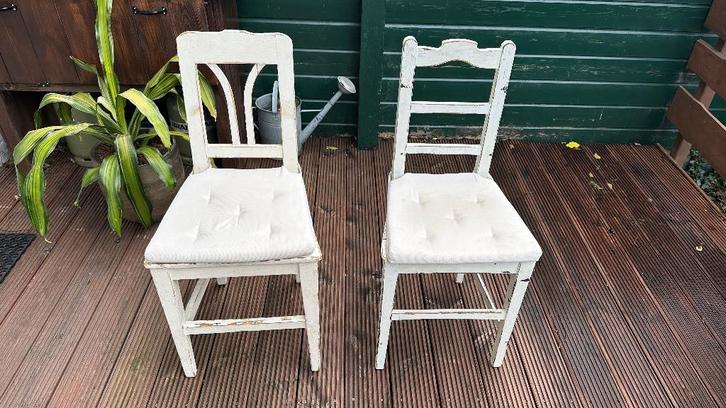 Stoelen Gratis, Huis en Inrichting, Stoelen, Gebruikt, Eén, Hout, Wit, Ophalen