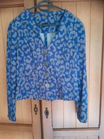 Blazer jasje van Moq maat 42 travelstof blauw grijs, Maat 42/44 (L), Moq, Zo goed als nieuw, Jasje