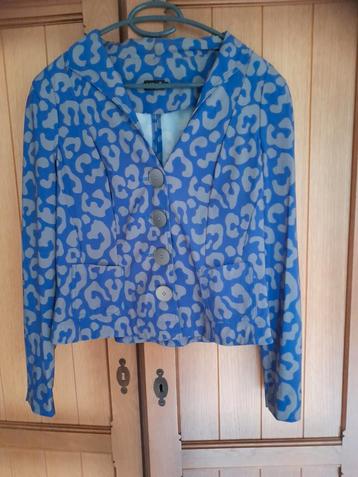 Blazer jasje van Moq maat 42 travelstof blauw grijs beschikbaar voor biedingen