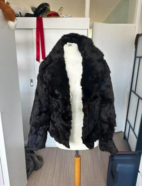 3 echte bontjassen + tasje, Kleding | Dames, Jassen | Winter, Zo goed als nieuw, Zwart, Ophalen of Verzenden