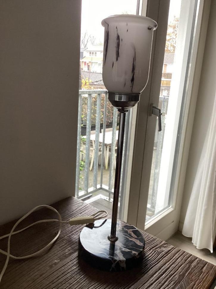 Design lamp, Huis en Inrichting, Lampen | Hanglampen, Zo goed als nieuw, 50 tot 75 cm, Glas, Metaal, Ophalen