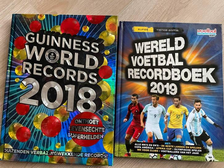 Guiness world record en Wereld voetbal recordboek 2019, Boeken, Kinderboeken | Jeugd | onder 10 jaar, Zo goed als nieuw, Non-fictie