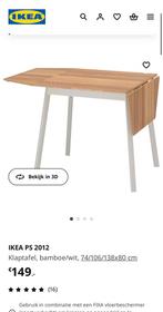 Ikea PS klaptafel bamboe, Huis en Inrichting, Tafels | Eettafels, Overige materialen, 100 tot 150 cm, Zo goed als nieuw, Vier personen