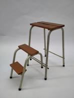 Vintage Brabantia keukentrap hout metaal trap trapje, Doe-het-zelf en Verbouw, Ladders en Trappen, Gebruikt, Ophalen of Verzenden