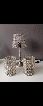 Leuk setje lamp en 2 kaarsenhouders, Ophalen of Verzenden, Zo goed als nieuw, Minder dan 25 cm