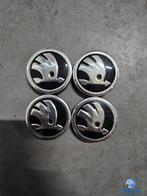 ORIGINELE Skoda naafkap naafdop set zwart, Auto diversen, Wieldoppen, Gebruikt, -, Verzenden, -