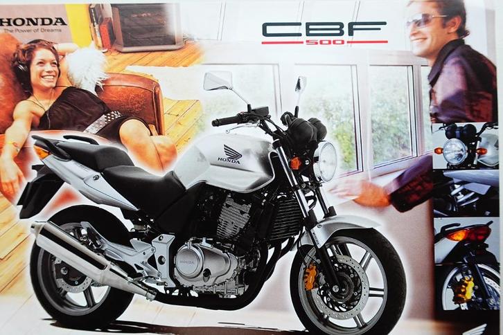 Foldertje Honda CBF 500 CBF500 folder leaflet brochure *050, Motoren, Handleidingen en Instructieboekjes, Honda, Ophalen of Verzenden