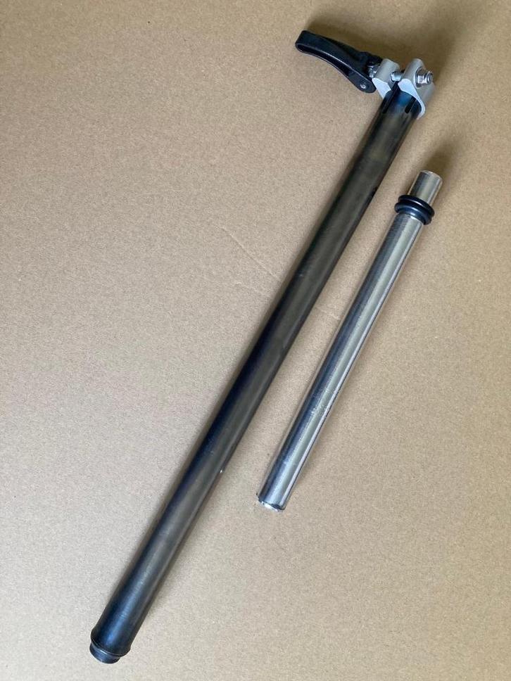 Originele TITANIUM telescopische zadelpen van BROMPTON, Fietsen en Brommers, Fietsonderdelen, Zo goed als nieuw, Algemeen, Zadel