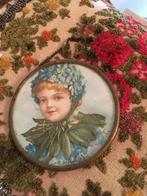 Antiek poppenhuis portretje., Ophalen of Verzenden