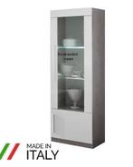 Buffet-Vitrinekast Granada Hoogglans wit-marmer grijs-SALE, Ophalen, Nieuw, 50 tot 100 cm, 150 tot 200 cm