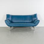 1x Leolux Tango 3-zits/223cm Bank Turquoise Leer - Gepolijst