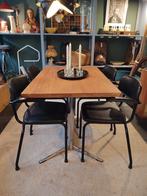 4 vintage Ahrend de Cirkel stoelen met armleuningen, Gebruikt, Ophalen