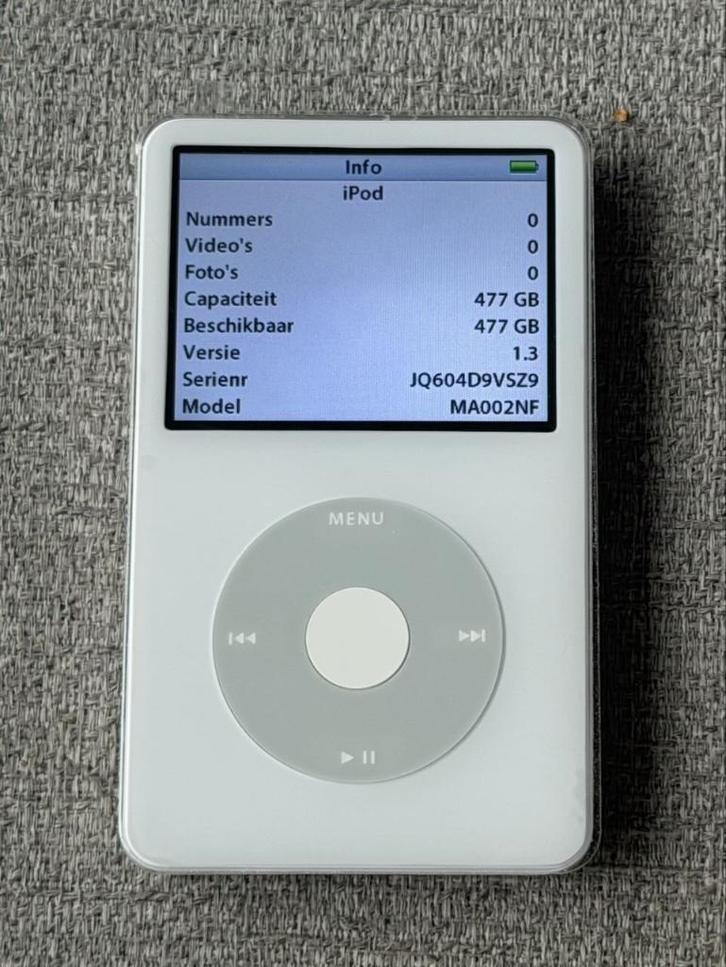 iPod Video 5th gen 512Gb Wit, Audio, Tv en Foto, Mp3-spelers | Apple iPod, Refurbished, Classic, 2 tot 10 GB, Overige kleuren
