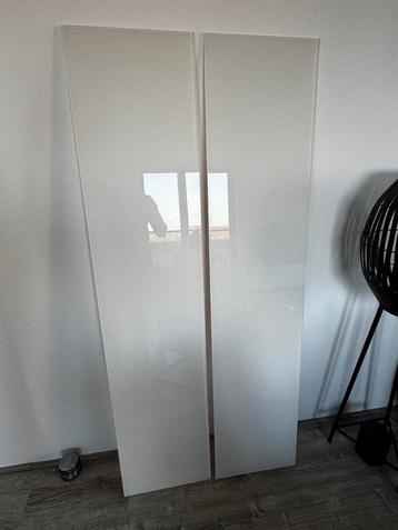 2 Melkwitte glasplaten voor IKEA besta dressoir beschikbaar voor biedingen