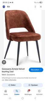 GEZOCHT!! eetkamerstoel Amore velvet van Goossens, Huis en Inrichting, Stoelen, Ophalen of Verzenden, Zo goed als nieuw, Eén
