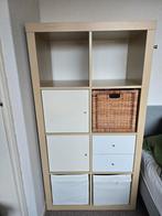 Ikea Kallax 2x4 met accessoires, Huis en Inrichting, Kasten | Boekenkasten, Ophalen, Gebruikt, Kunststof, 100 tot 150 cm