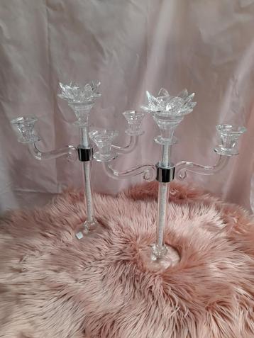 2 x kristallen kandelaars 75.00 p.s  beschikbaar voor biedingen