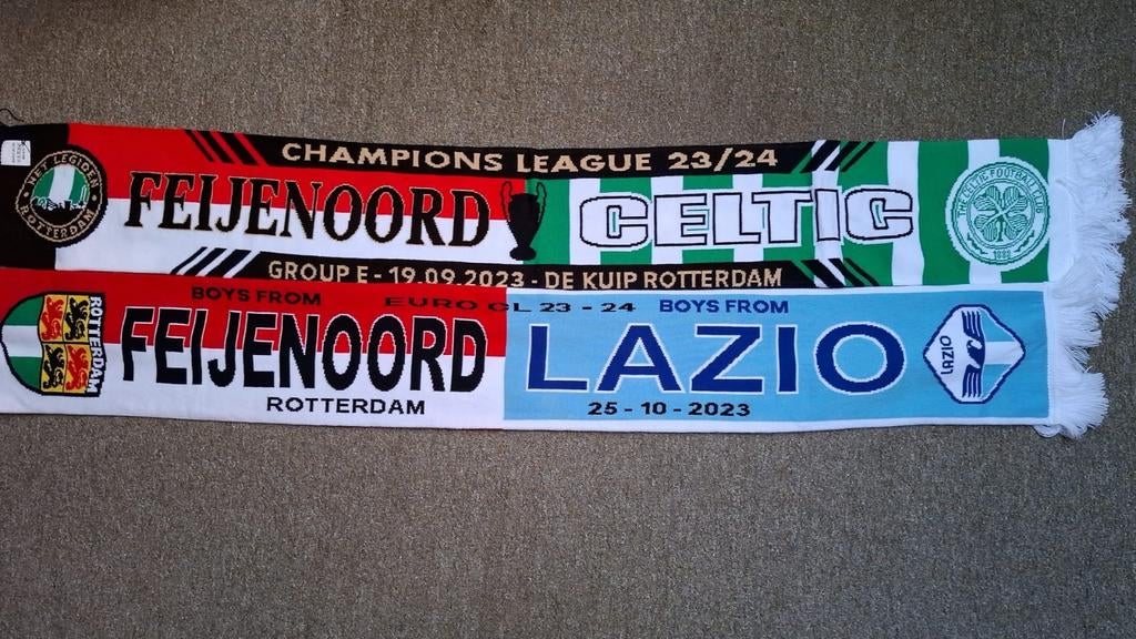 Feyenoord sjaal - Celtic/Lazio
2023-2024, Verzamelen, Sportartikelen en Voetbal, Verzenden, Nieuw, Feyenoord, Vaantje of Sjaal