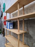 Vintage Houten Stokkenkast Wandmeubel | Lutjens Gouda, Met plank(en), Gebruikt, 100 tot 150 cm, 150 tot 200 cm