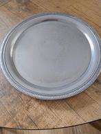Zilveren bord, Ophalen of Verzenden, Gebruikt, Rond, Metaal