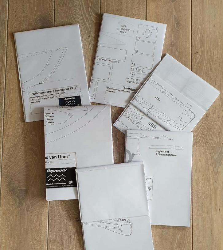 Diverse bouwtekeningen van houten modelboten, Hobby en Vrije tijd, Modelbouw | Boten en Schepen, Nieuw, Ophalen of Verzenden