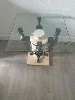 Glazen met brons salontafel, Huis en Inrichting, Tafels | Salontafels, Zo goed als nieuw, Ophalen, Glas