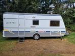 dethleffs caravan met (tijdelijke) overdekte stalling, Caravans en Kamperen, Ophalen, Gebruikt