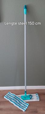 Vloerwisser (Leifheit)met 2 Dweilen - 150cm Steel, Ophalen, Mop of Dweil
