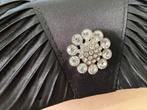 Zwart satijnen clutch / avondtasje - tasje Nieuw, Ophalen of Verzenden, Nieuw, Zwart, Avondtasje