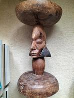 Mooi echt houten bijzet/sier tafeltje, Ophalen, Minder dan 45 cm, Minder dan 55 cm, Rond