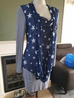 Dolce Vita blauw wit jurk lange tuniek L 42 Gratis verzenden, Maat 42/44 (L), Knielengte, Dolce Vita, Gedragen